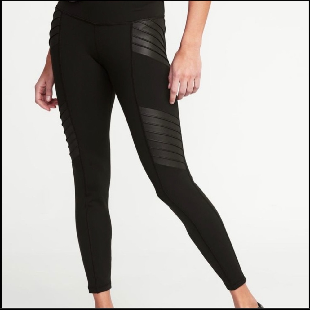Old Navy Active Go dry Black Moto Leggings